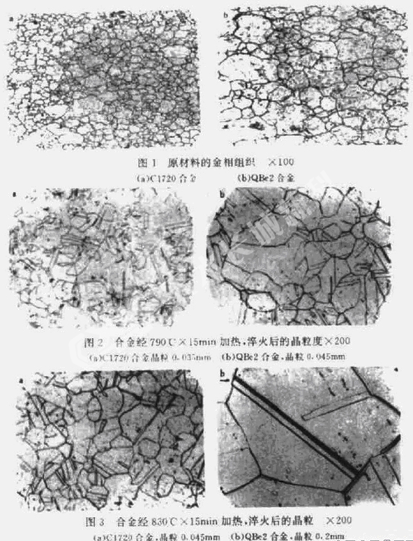 表帶觸指材料國(guó)產(chǎn)鈹銅與進(jìn)口鈹銅組織的差別